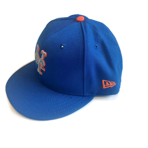 59Fifty New Era Size 7 1/2 New York Mets Fitted Hat Cap On Field Blue - Picture 5 of 6
